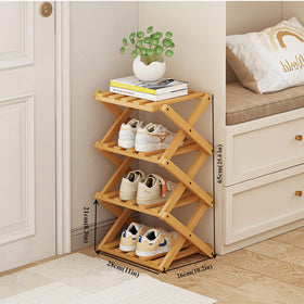 XZXWZX narrow shoe shelf saves floor space in small rooms.