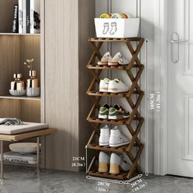 XZXWZX Narrow-space Shoe Organizer fits entryways and closets with slim profile.