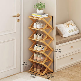 XZXWZX tall shoe shelf compact design fits small closets