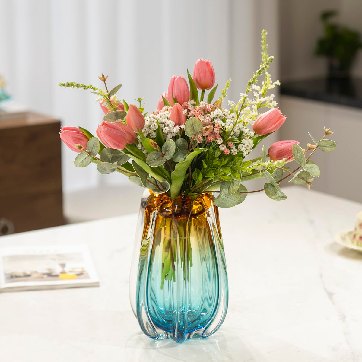 YACSNBF colorful boho vase adds vibrant color to any room
