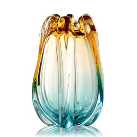 YACSNBF hand-blown glass vase with tall profile for elegant bouquets