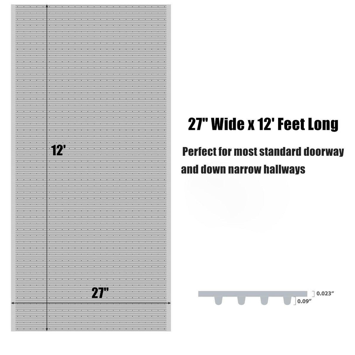 YADI 27-inch wide hallway runner shown in a high-traffic entryway