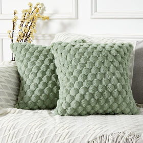 Yaertun sage green pillow cover, 16x16, pack 2 for quick living room refresh