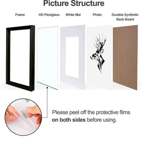 Yaetm 10.5x13.5 inch mat opening displays 11x14 photos with elegant borders.