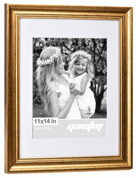Yaetm frame displaying an 8x10 image with mat for a clean gallery setup.