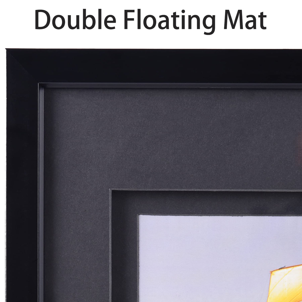 Yaetm frame reveals an 8x10 image behind a double mat for display.