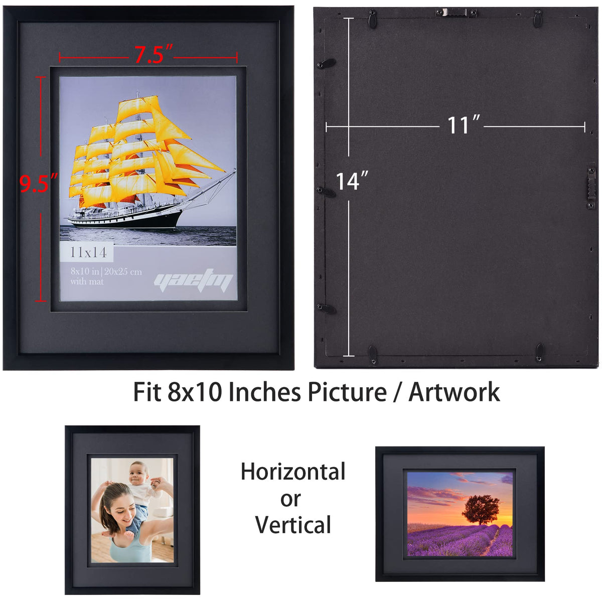 Yaetm black frame offers a versatile gifting option for memories.
