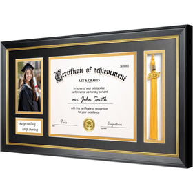 Yaetm frame uses high-definition glass to protect the diploma clearly.