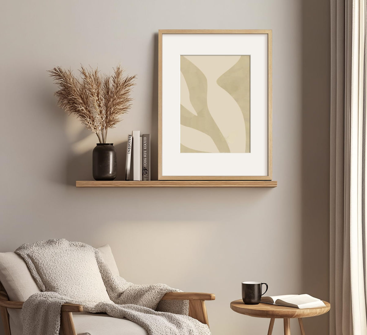 Yaetm horizontal and vertical display frame suits home or office galleries.