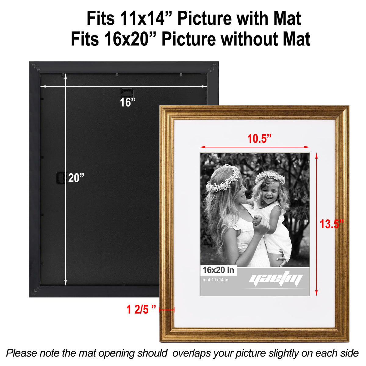 Yaetm office wall decor with two gold frames