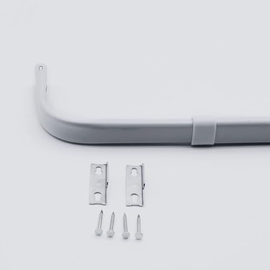 Yafa heavy duty curtain rod left connecting rod offers strong support for heavy drapes.