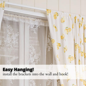 Yafa Home Fashion white finish complements modern interiors and curtain styles