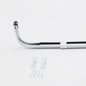 Yafa Home Fashion heavy-duty curtain rod in white with retractable length for a precise fit