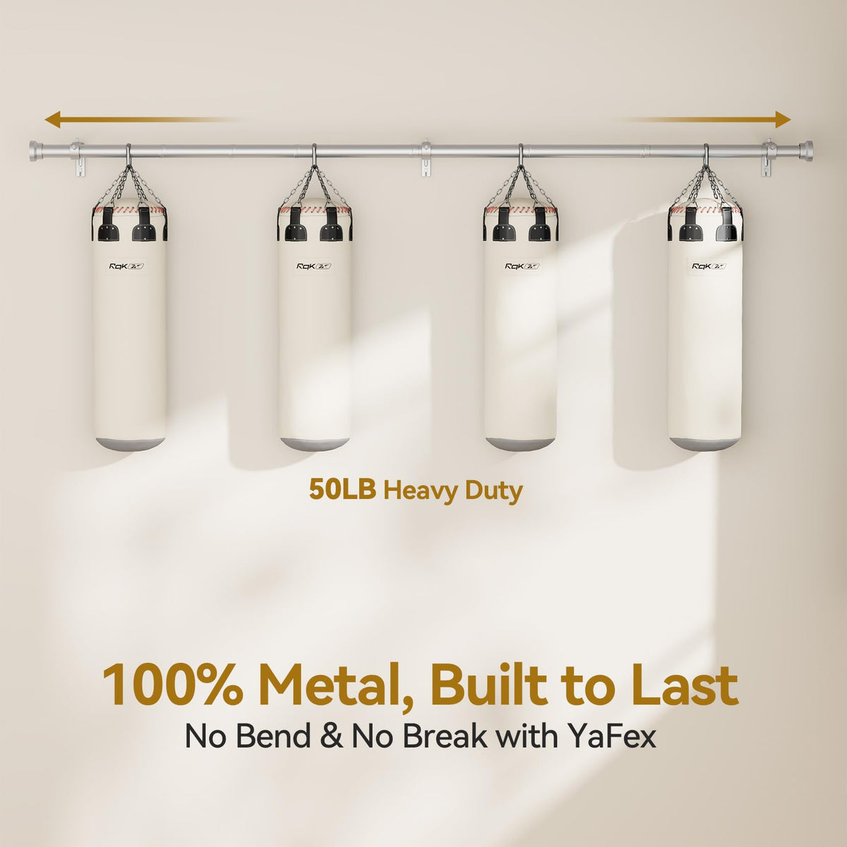 YaFex adjustable brackets showing wall gap customization for light control