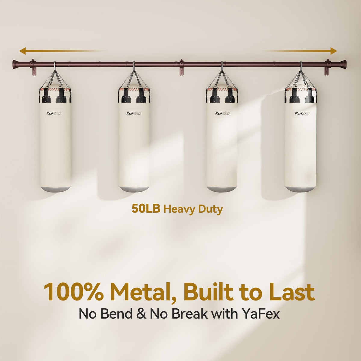 YaFex adjustable brackets create a 2.5-3.5 inch wall gap.
