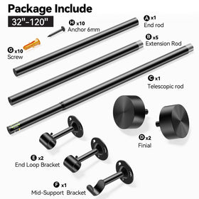 YaFex curtain rod suitable for living rooms and bedrooms.