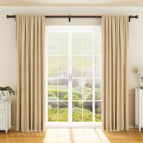 YaFex 1-inch diameter metal rod provides sturdy support for heavier drapes.