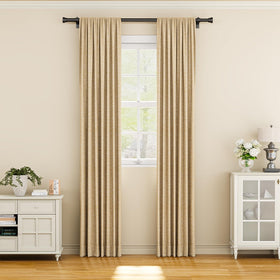 YaFex 1-inch-diameter rod supports heavy curtains with sturdy construction.