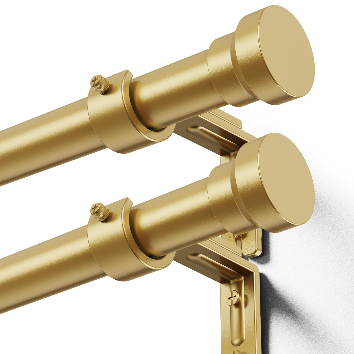 YaFex 2-pack curtain rods with adjustable reach for versatile window sizing.