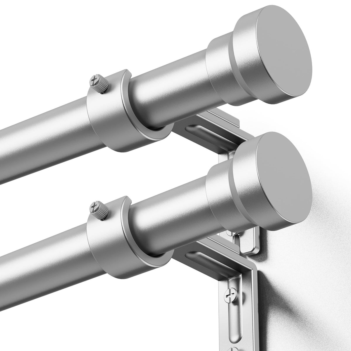 YaFex curtain rods 2-pack assembly demonstrates adjustable setup for multiple windows.