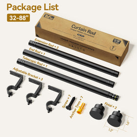 YaFex 50-pound capacity supports a range of curtain weights