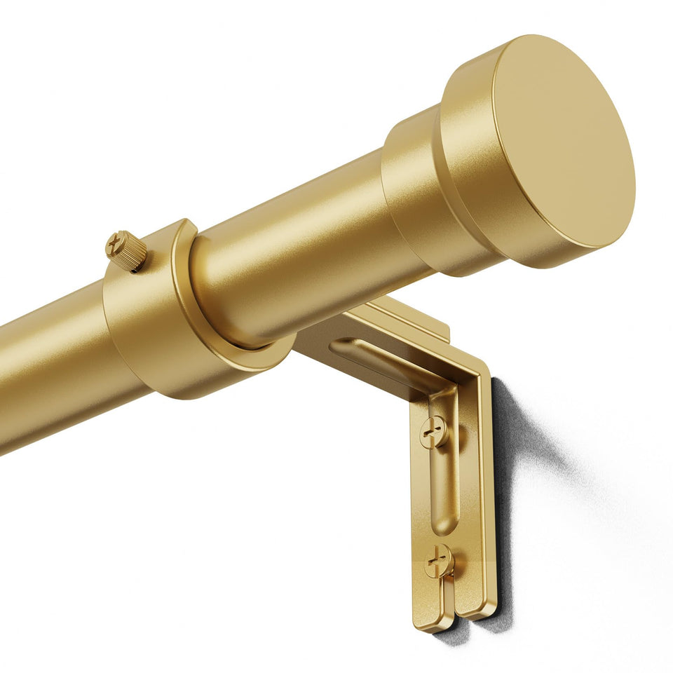 YaFex curtain rods with gold finials exude modern style and sturdy support