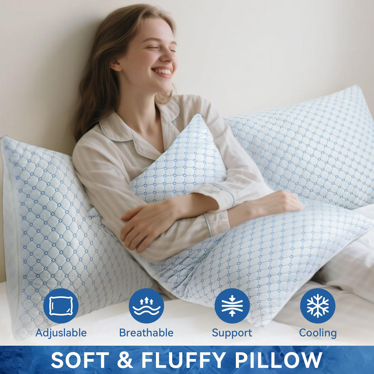 Yagamo adjustable loft and firmness lets you customize height and feel.