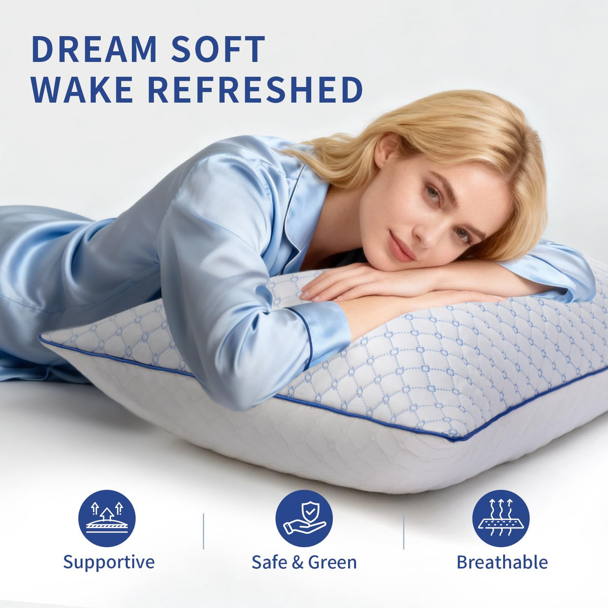 Yagamo adjustable loft pillow with shredded memory foam filling.