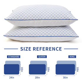 Yagamo dual-fabrics pillow shows cool-touch surface for cooling comfort.