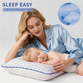 Yagamo memory foam core with cross-cut ventilation for airflow.