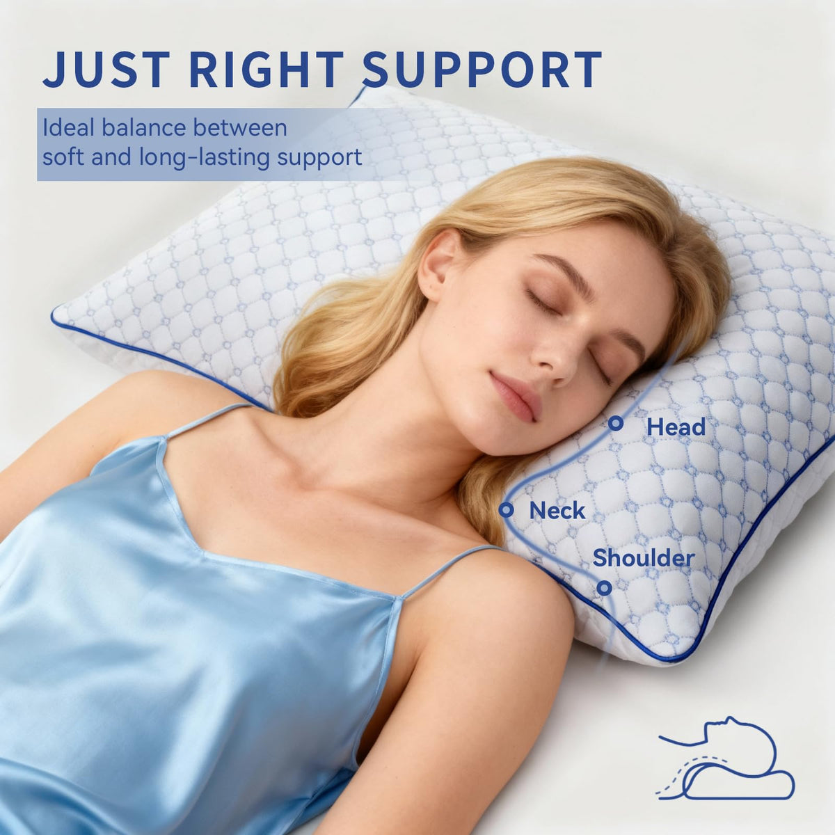 Yagamo virgin memory foam core offers durable, consistent support.