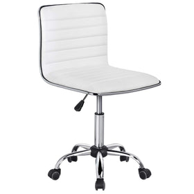 Yaheetech adjustable task chair backrest in PU leather supports posture during long workdays.