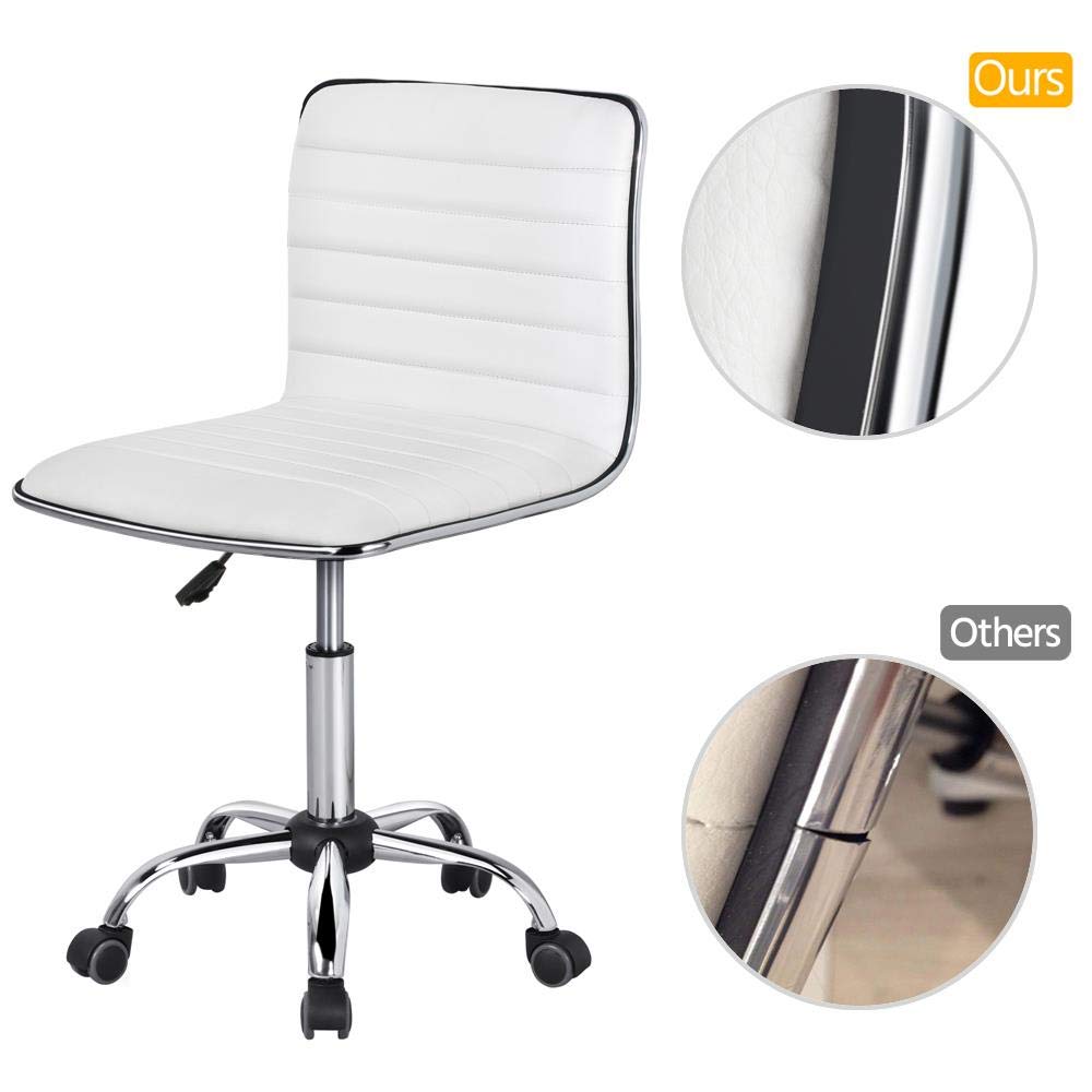 Yaheetech chrome base adds durability with a premium look.