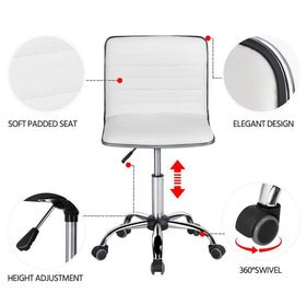 Yaheetech ribbed backrest offers ergonomic support during long sessions.