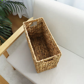 Eco-friendly natural fibers provide sturdy, chemical-free storage.