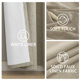 Yakamok easy-care curtains suitable for machine or hand washing.