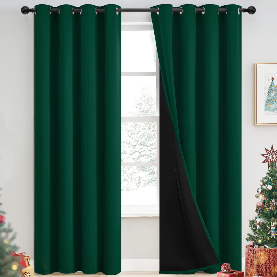 Yakamok emerald green blackout curtains block light for daytime sleep
