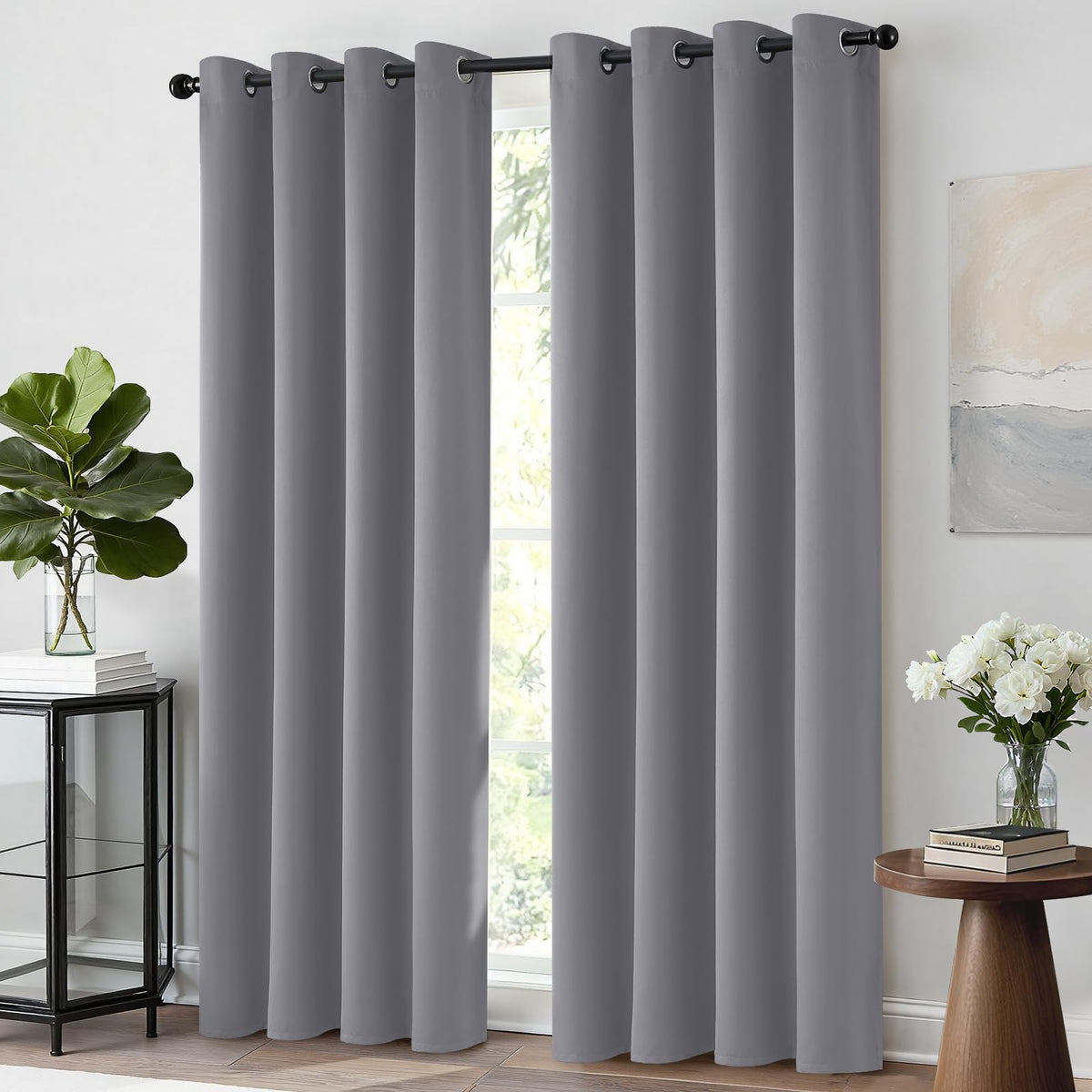 Yakamok grommet drapes with 1.6-inch eyelets for easy, smooth opening.