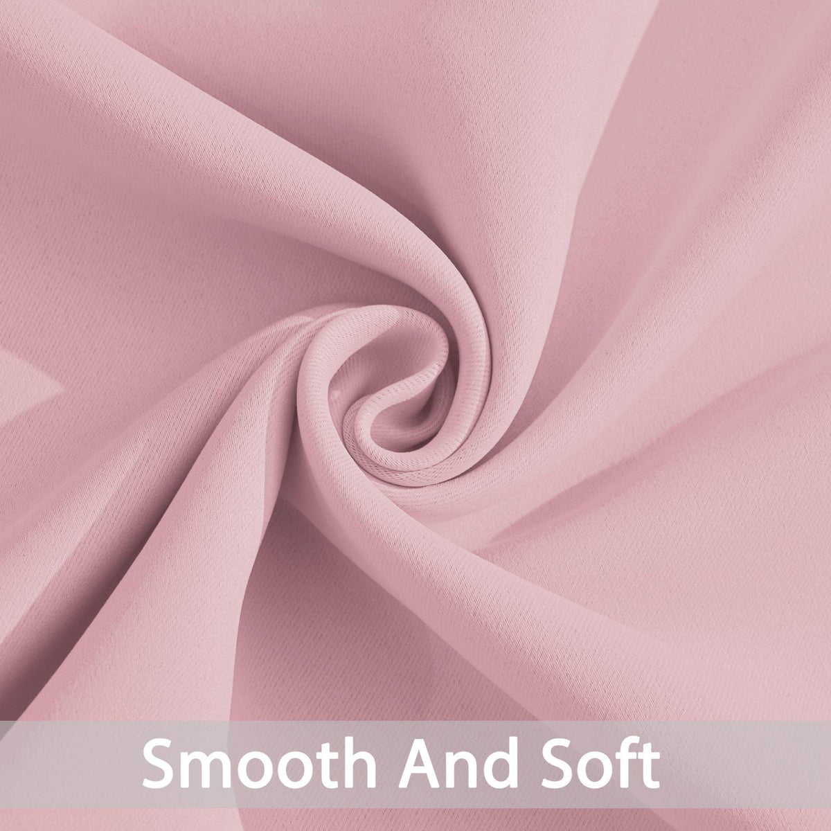 Yakamok pink blackout curtains panel light blocking for reduced glare and enhanced darkness.
