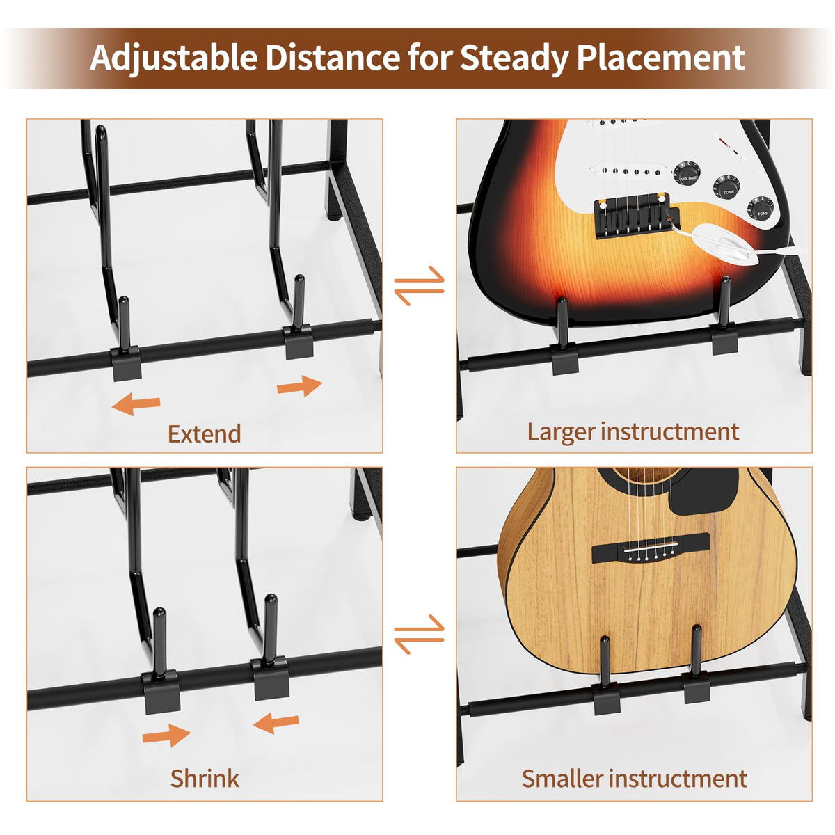 YAKANJ adjustable guitar holders prevent instrument wobble
