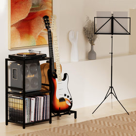 YAKANJ black finish matches modern living room decor