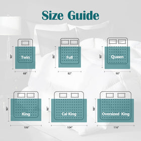 Yalamila king-size comforter fits large beds at 106x90 inches.