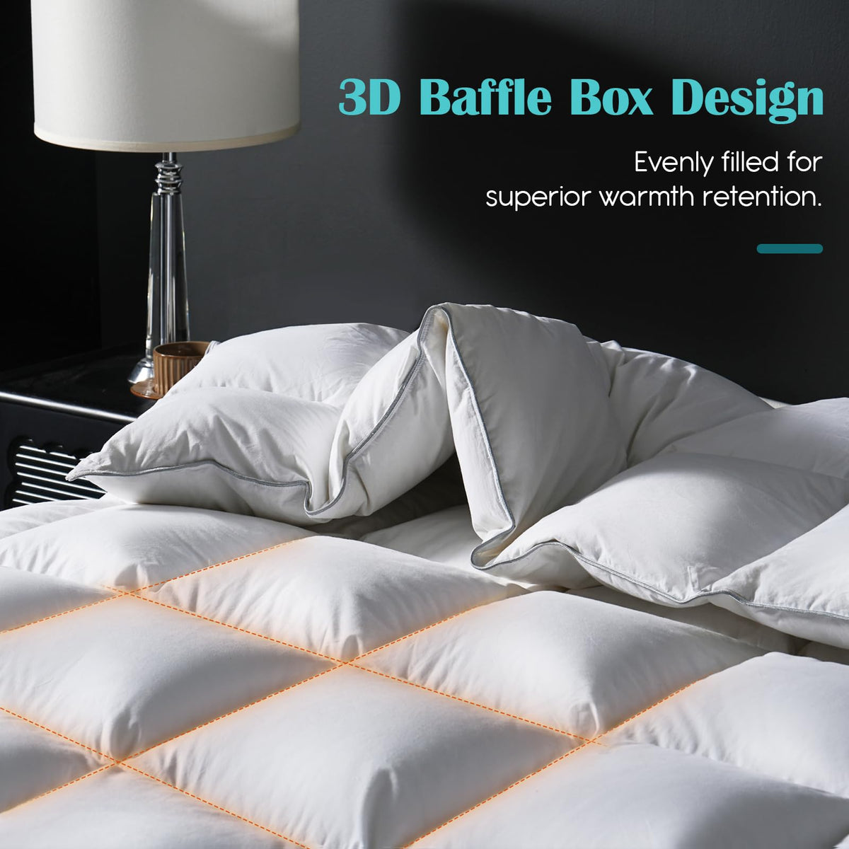 Yalamila lightweight, fluffy bedding delivers hotel-style coziness.