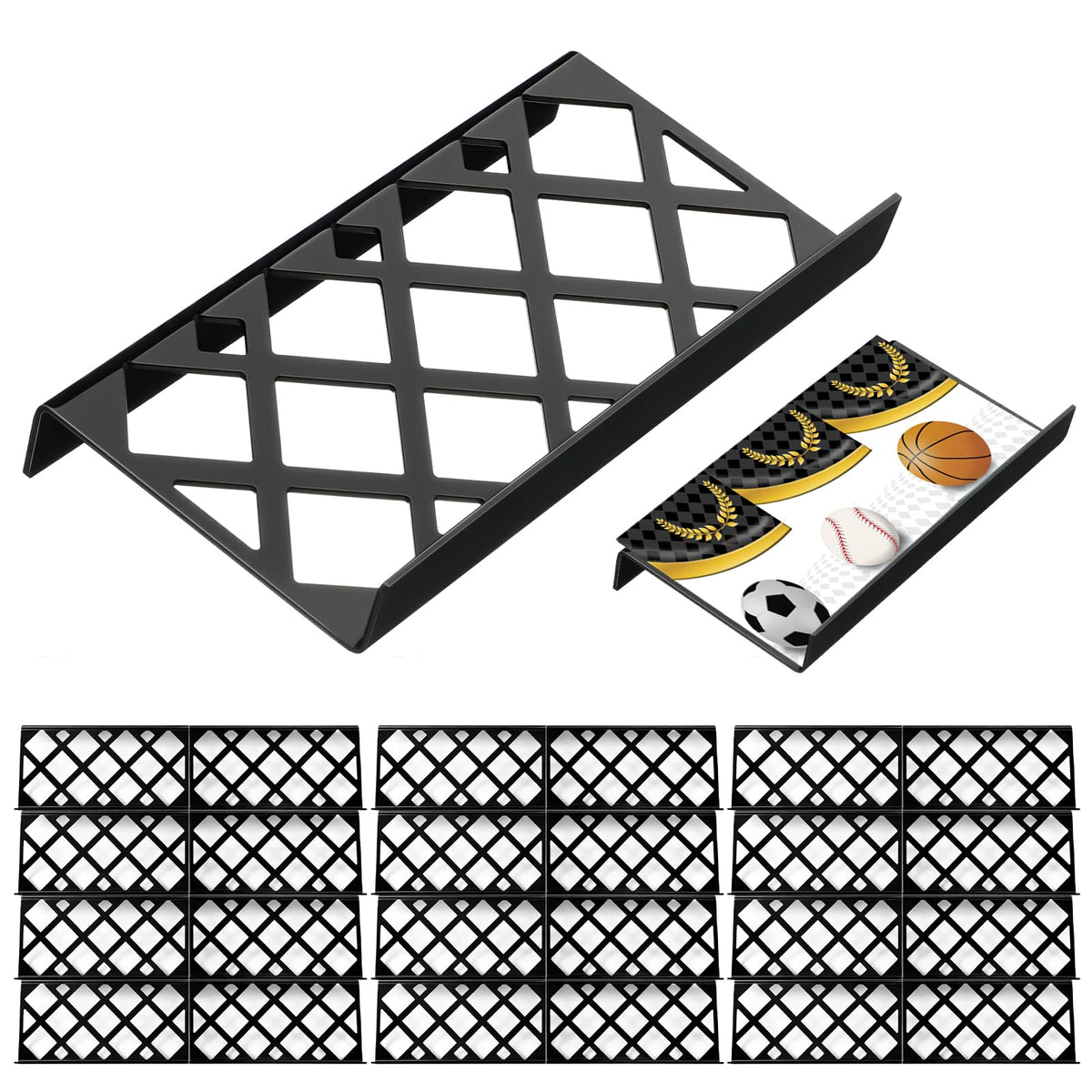 Yalikop 24pc risers front view for enhanced display visibility
