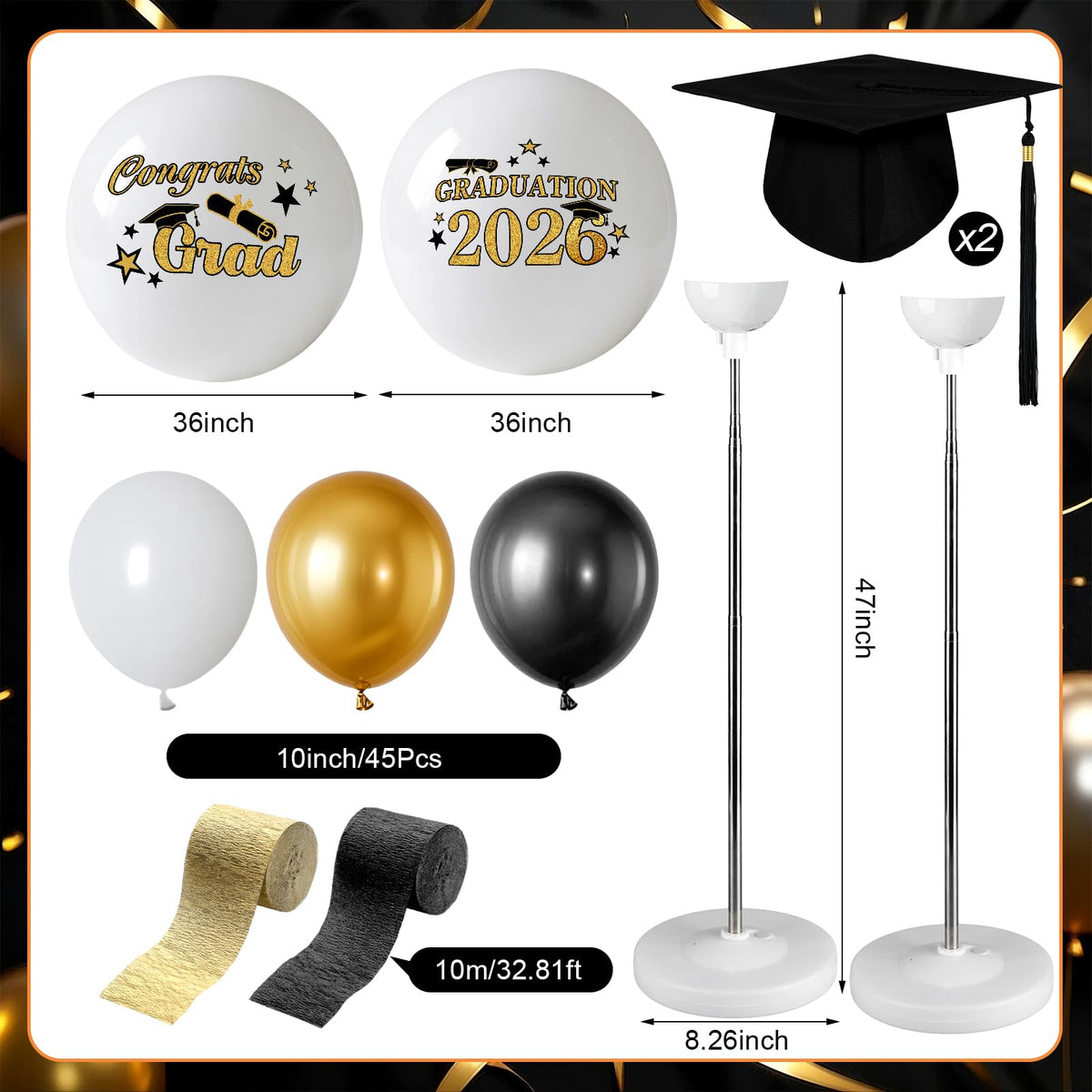 Yalikop balloon tower base with water fill provides stable indoor and outdoor support