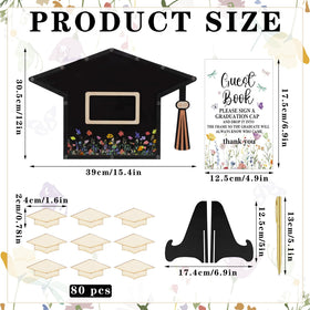 Yalikop black display stand provides stable home display for the graduation frame