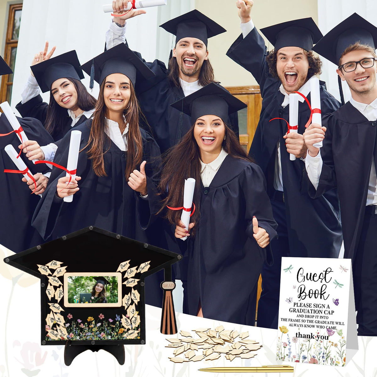 Yalikop grad signature display with acrylic cover protects memories