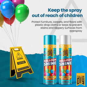 Yallcandiy Balloon Water-Resistant Coating protects decorations during outdoor celebrations.