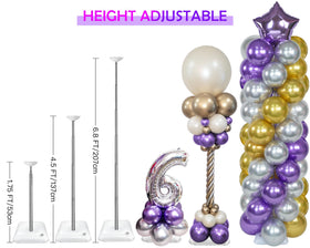 YALLOVE telescopic balloon column height adjustable from 20 to 82 inches.