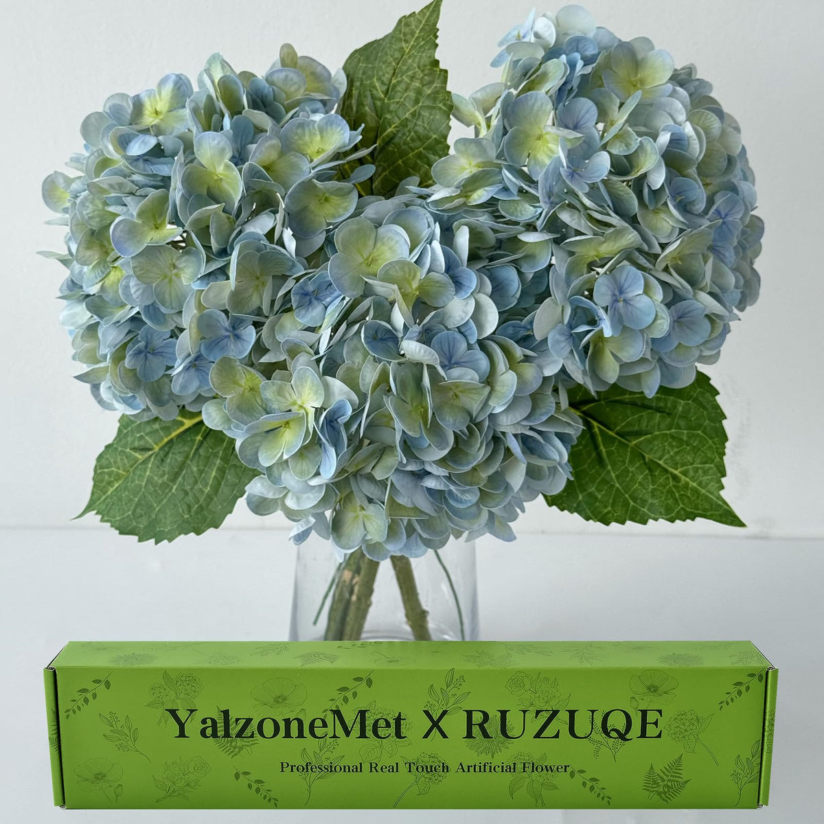 YalzoneMet hydrangea 3pc assembly close-up for quick centerpieces.
